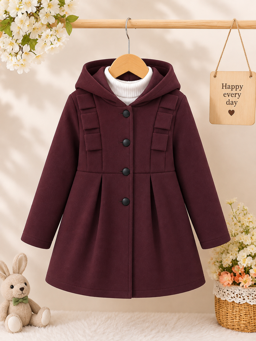 Lilac Brown Princess Winter Coat