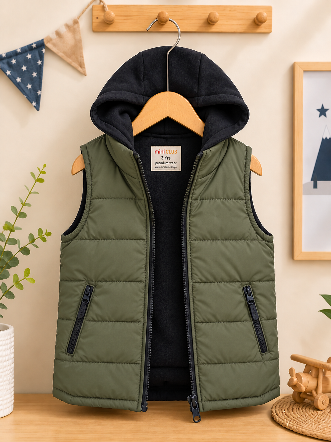 Mini Club Olive Puffer Jacket