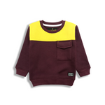 MAROON POCKET KIDS SWEATSHIRT