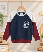 Mehroon & Navy 1987 Winter Sweatshirt