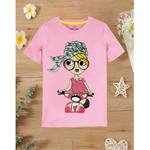 Pink Doll Girl Kids T-shirt