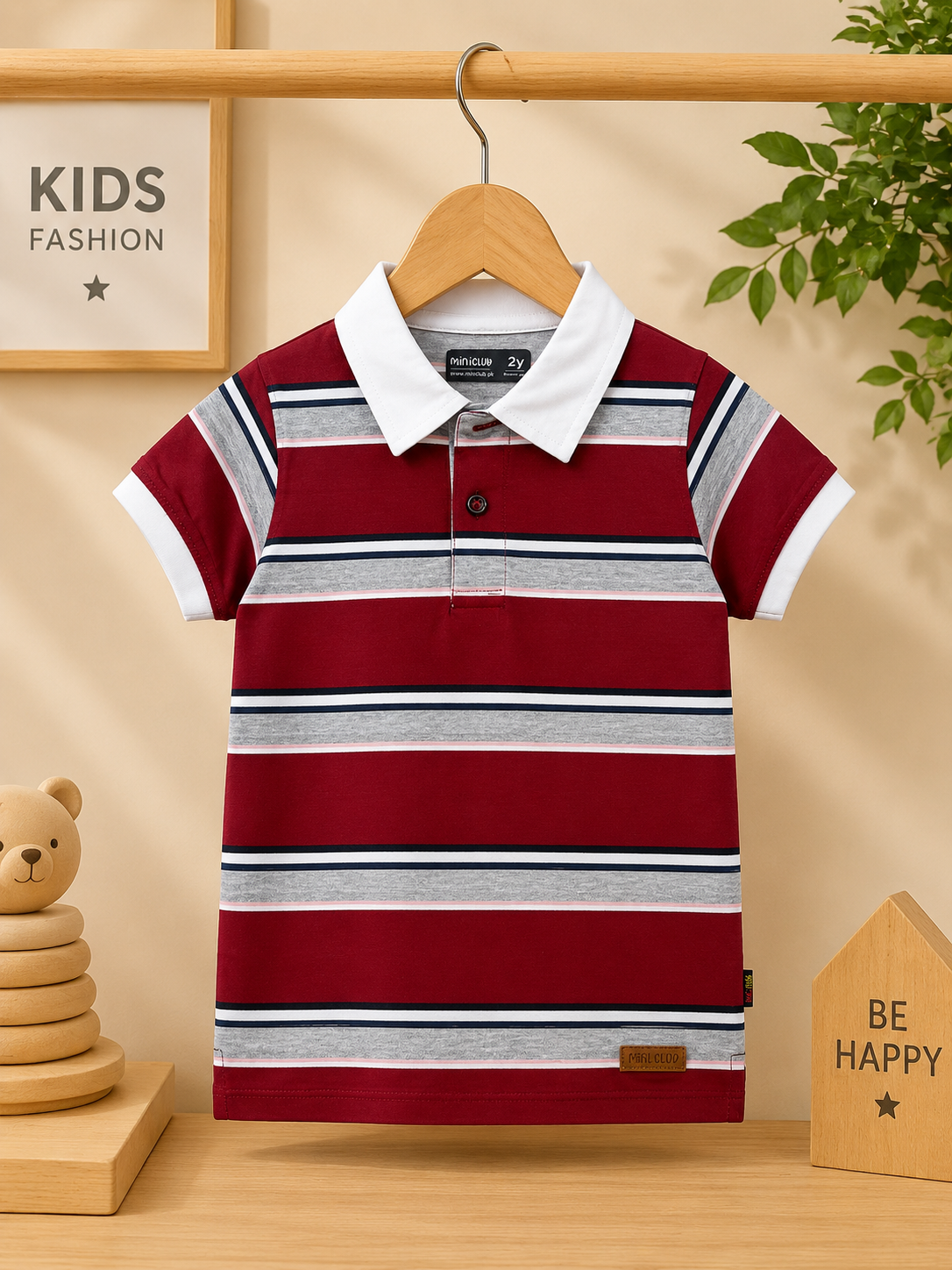 Bold Maroon Cotton Polo