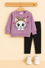 Cat kids sweat shirt & tights