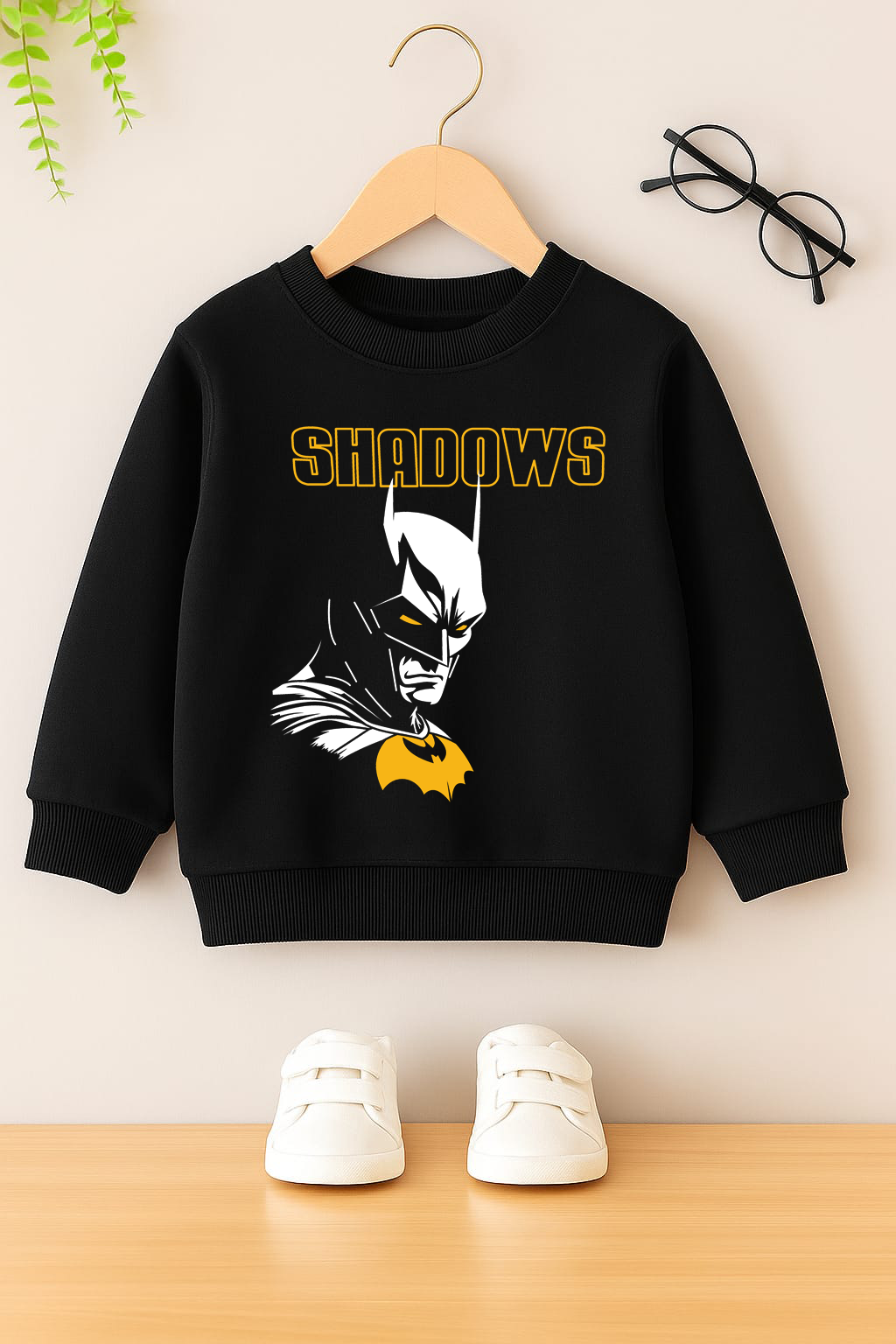Shadow batman kids winter sweatshirt