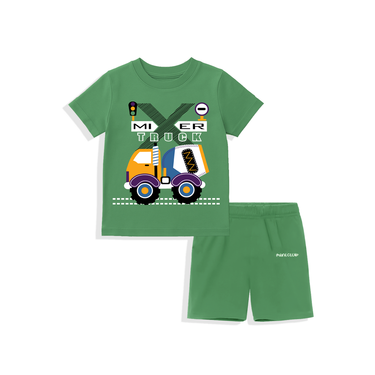 Mixer Truck Toddler kids summer t-shirt & shorts