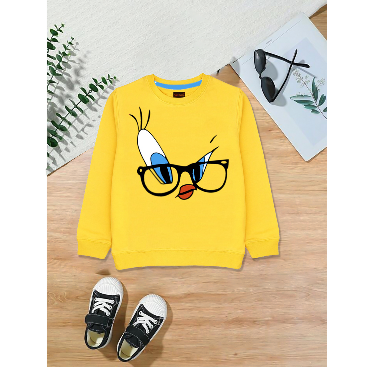 Yellow eye kids winter sweatshirt