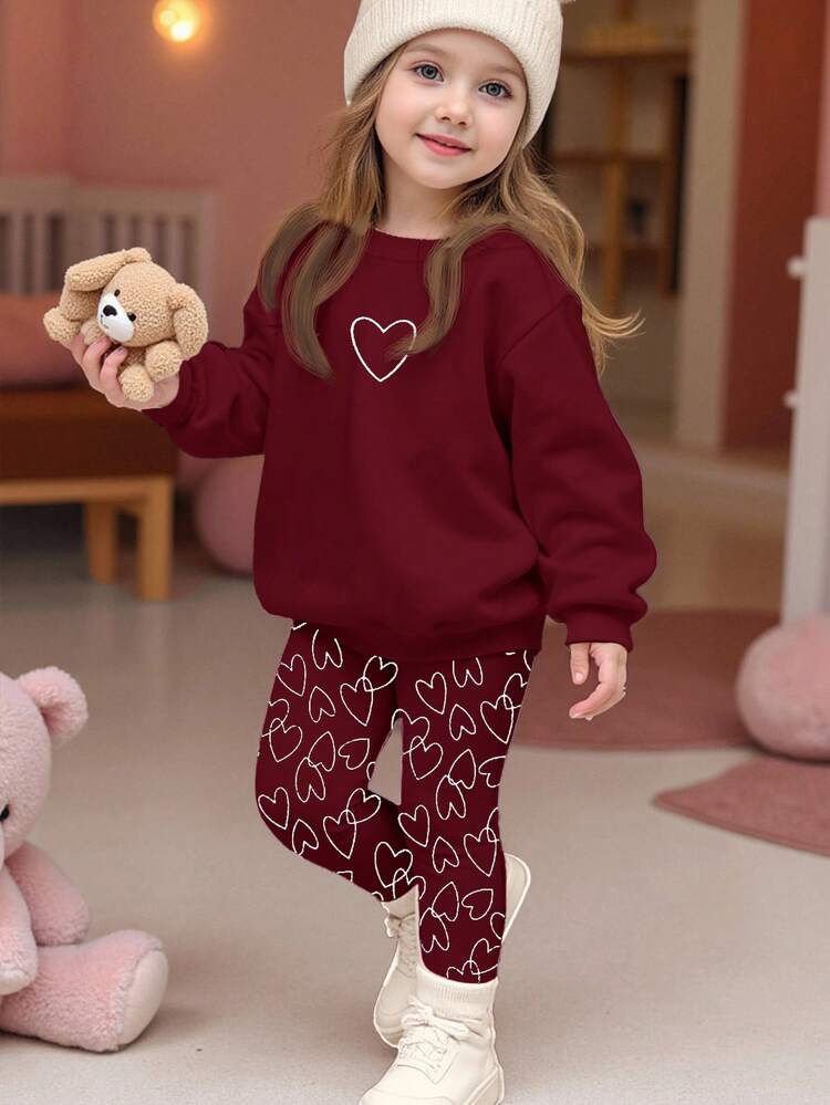 Heart Kids Winter Sweatshirt & Trouser