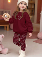 Heart Kids Winter Sweatshirt & Trouser