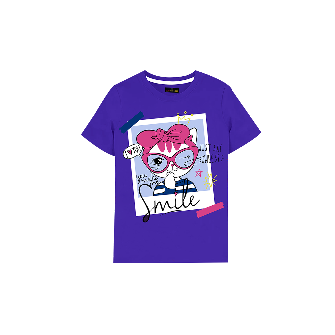 Purple smile kids t-shirt