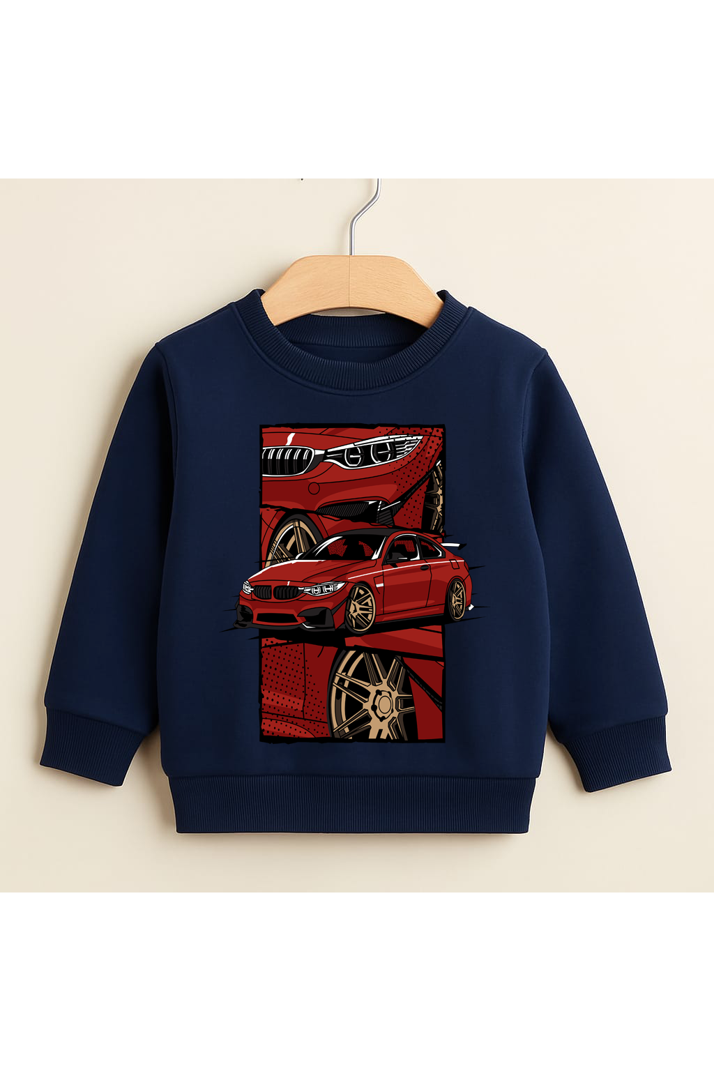 Car kids winter sweat shirt