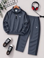Miniclub Dark Grey Classic Stripe Tracksuit