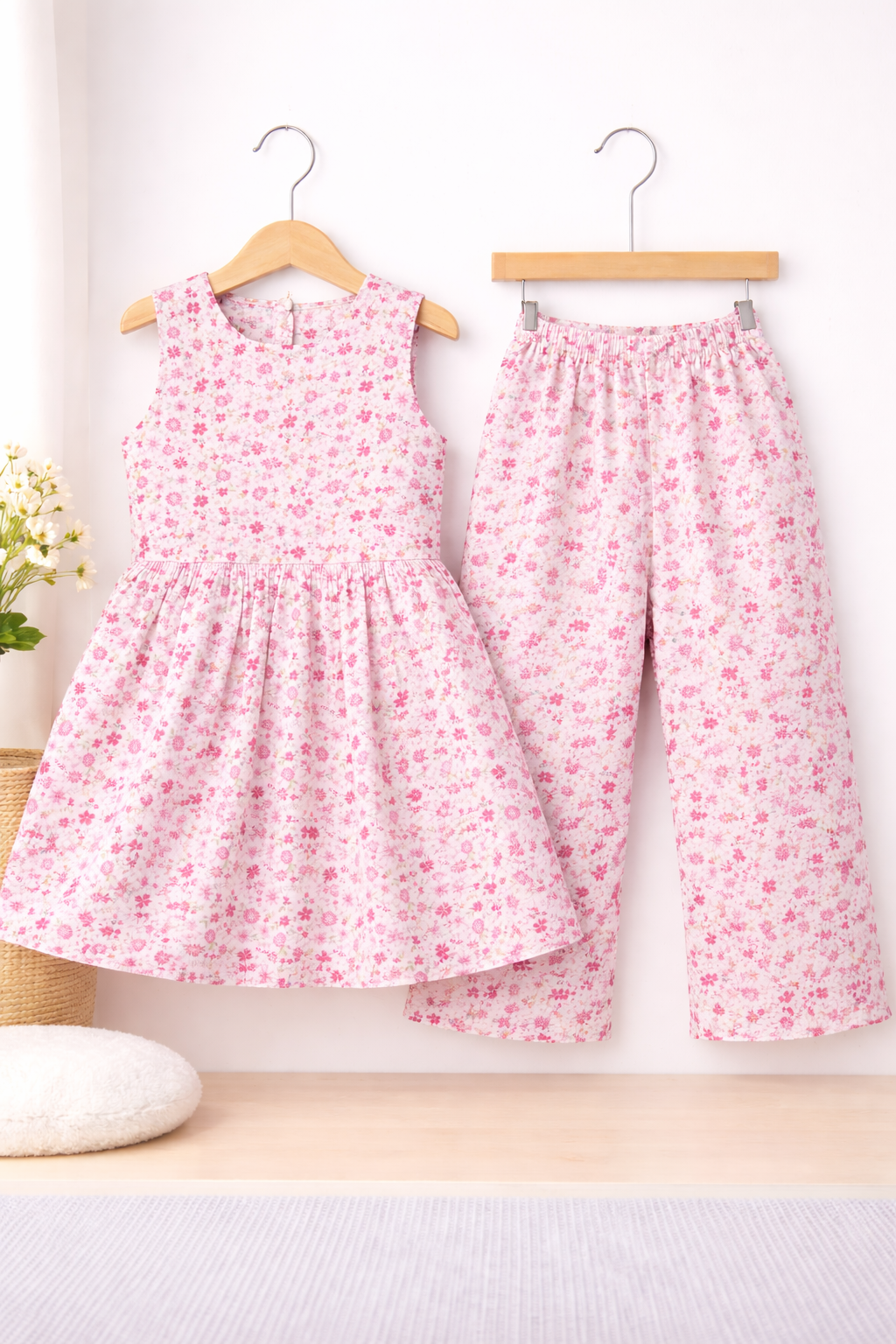 Tiny Floral Dream Girls Summer Outfit