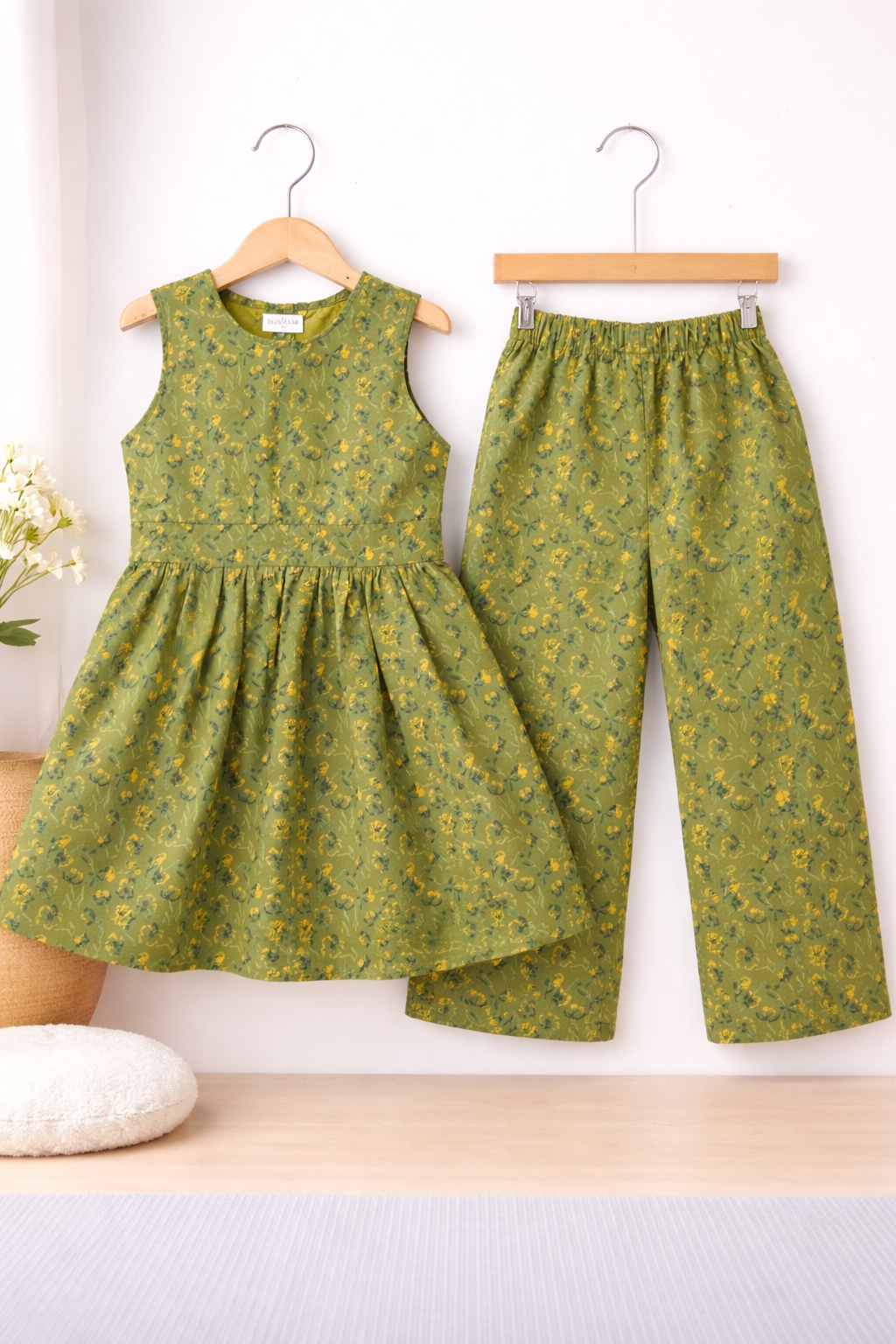 Earthy Blossom Girls Summer Outfit