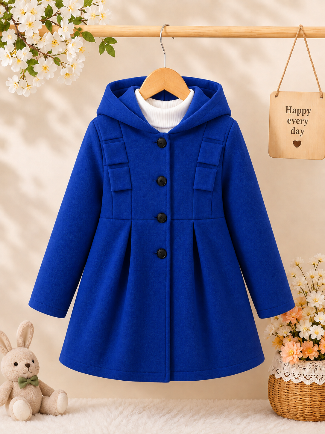 Lilac Royal Blue Princess Winter Coat