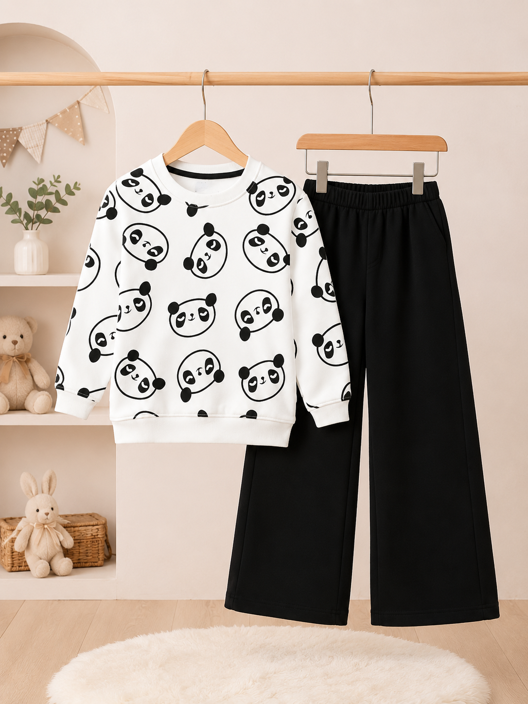 Panda Girls Sweatshirt & Flapper