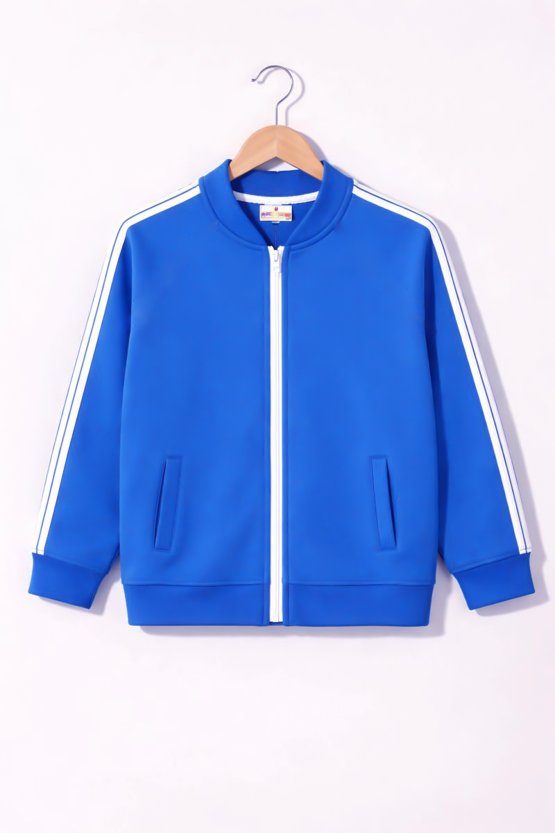 Royal blue fleece kids zipper