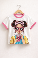 Sweet girl kids summer t shirt