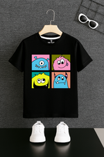 Black montino kids summer t shirt