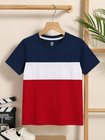 Color block kids summer tshirt