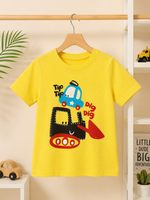 Car dig dig kids summer tshirt