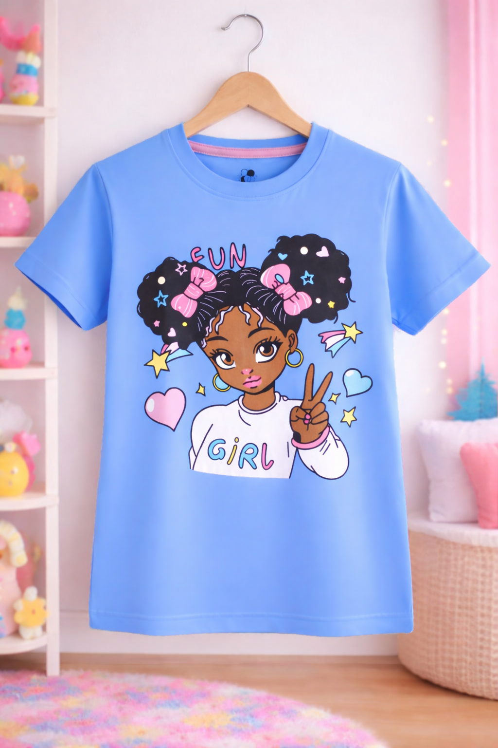 Playfull girl summer kids t shirt