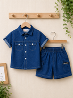 Denim Drift kids summer casual & pockets shorts