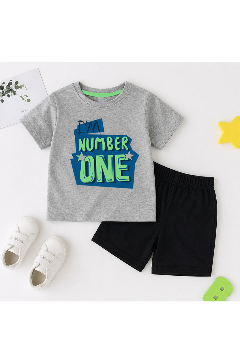 Number 1 kids summer t shirt & shorts