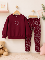 Heart Kids Winter Sweatshirt & Tights