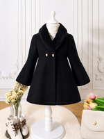 Black Olivia Fur Collar Winter Coat