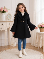 Black Olivia Fur Collar Winter Coat