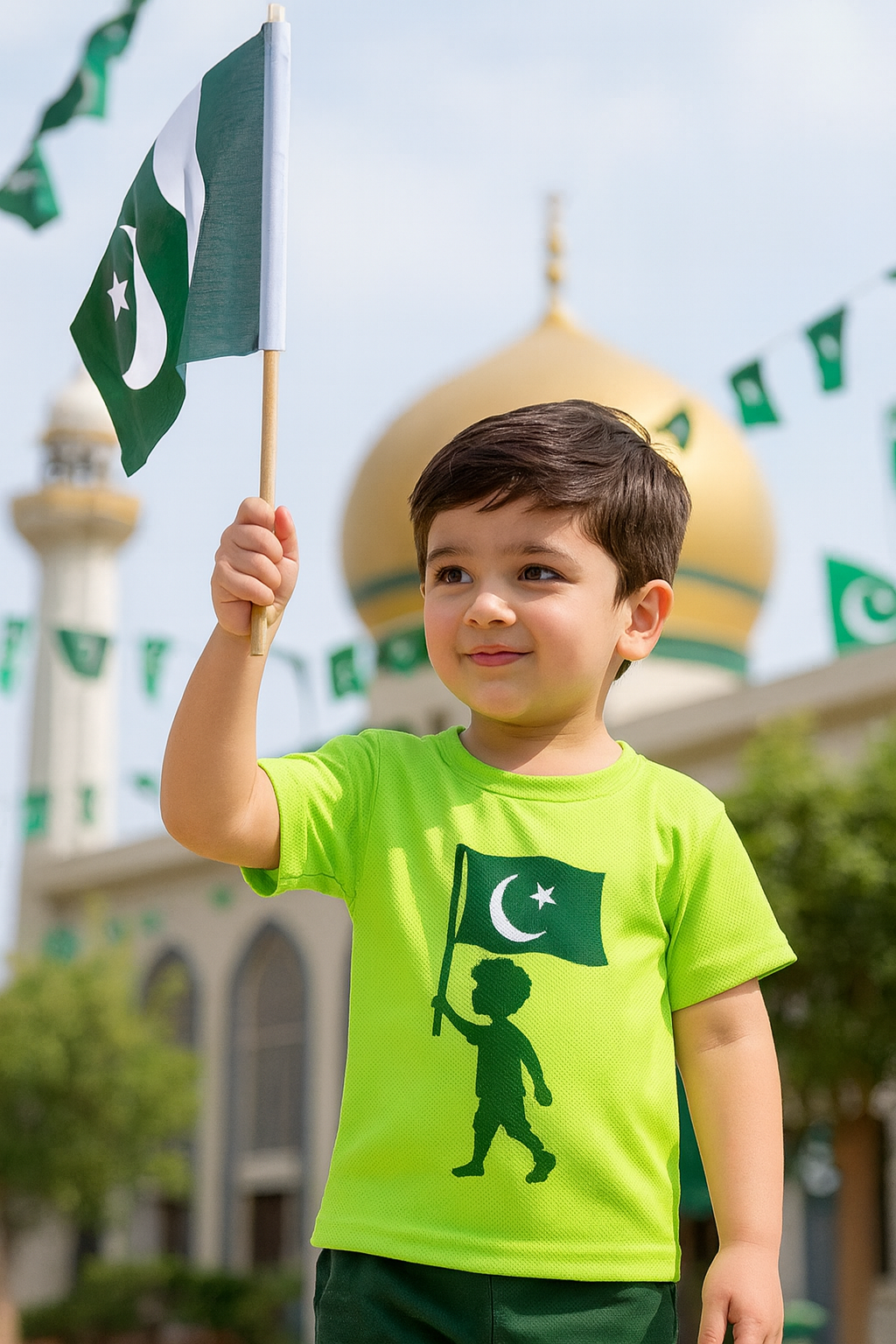 Pakistani flag kids T-shirt