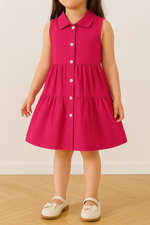 Candy coral kids summer frock