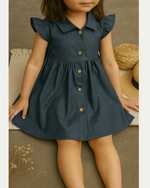 Denim Charm Flutter Summer Dress