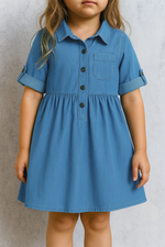 Denim button up summer frock