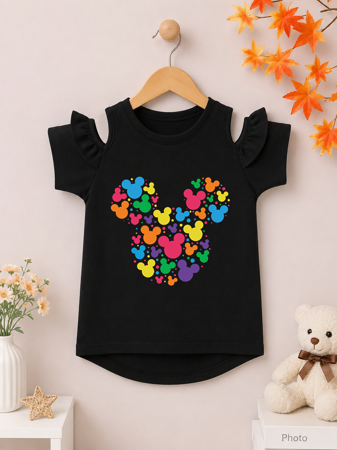 Multi Mickey Girl Kids T-shirt