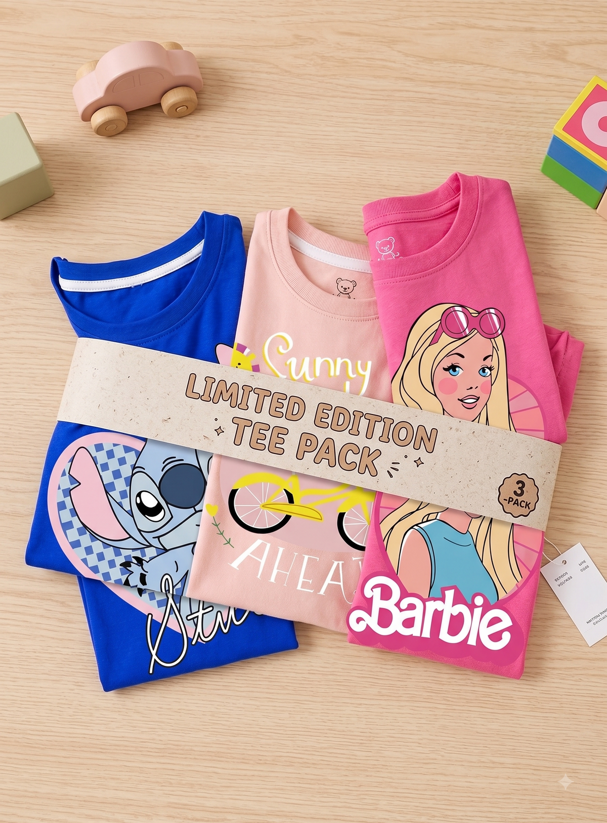 Pack of 3 girls summer t-shirts
