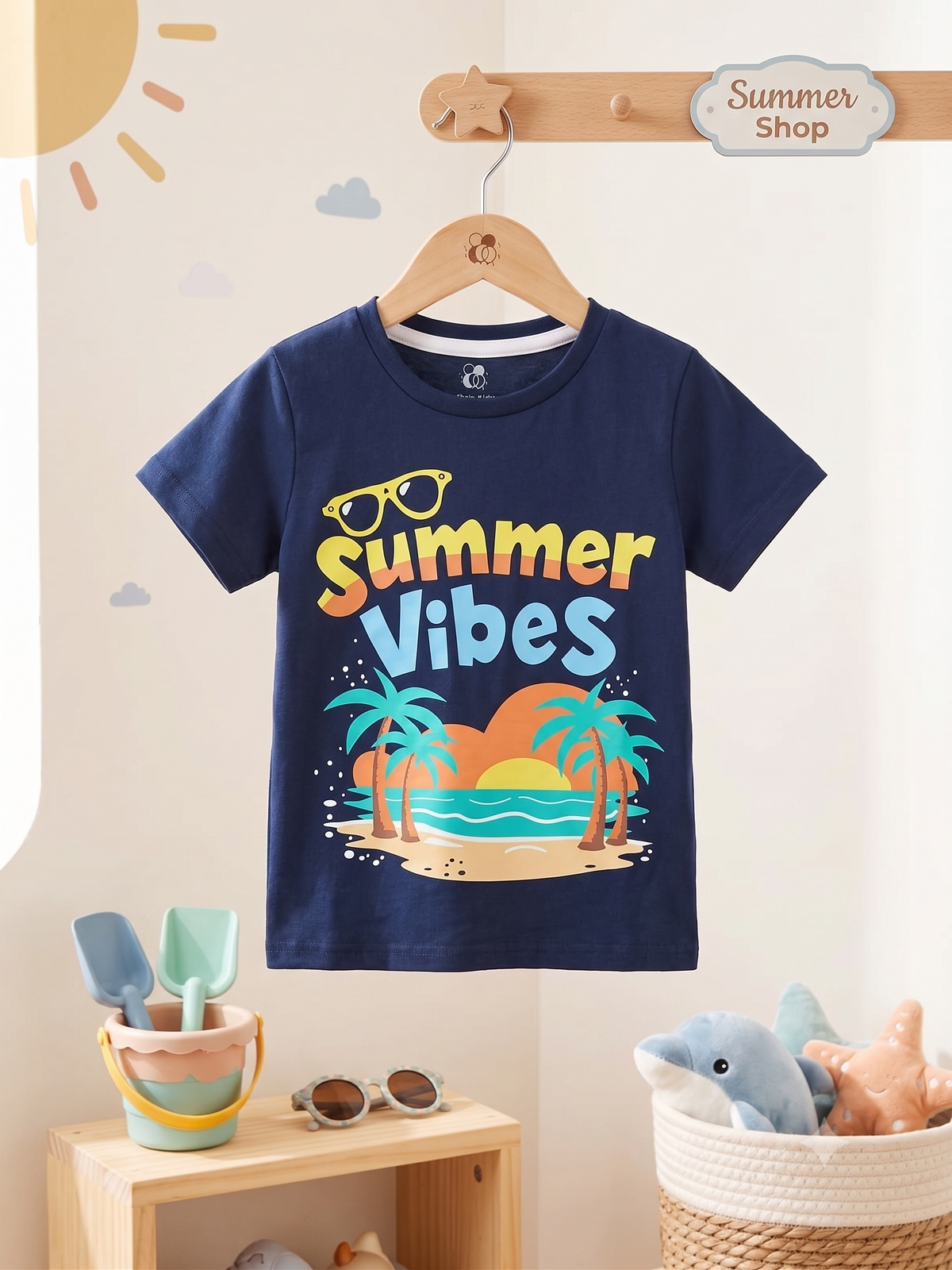 Summer vibes Kids Summer T-Shirt