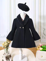 Black Olivia Fur Collar Coat Winter Coat
