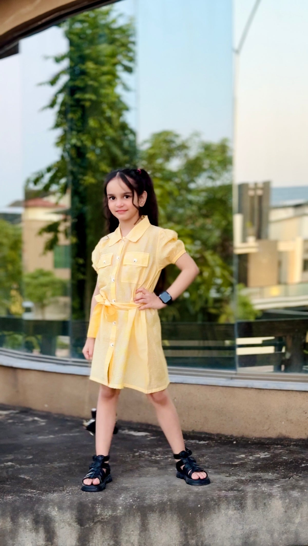 Sweet Lemon Stripe Dress