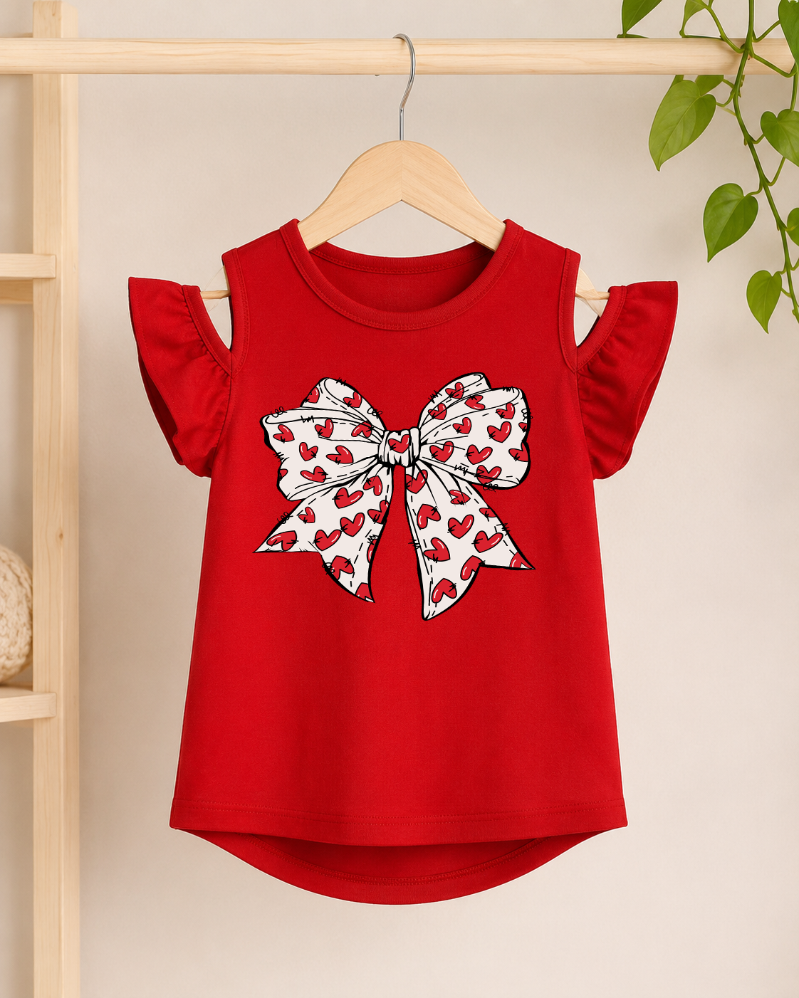 Heart Bow Charm Tee