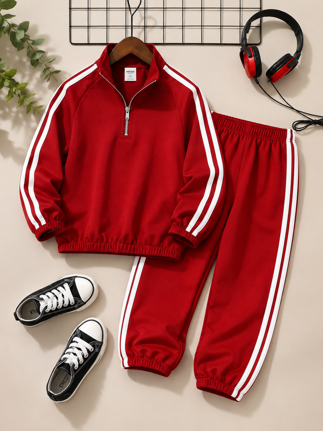 Miniclub Red Classic Stripe Tracksuit
