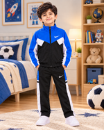Premium Nikey Blue & Black Zipper Tracksuit