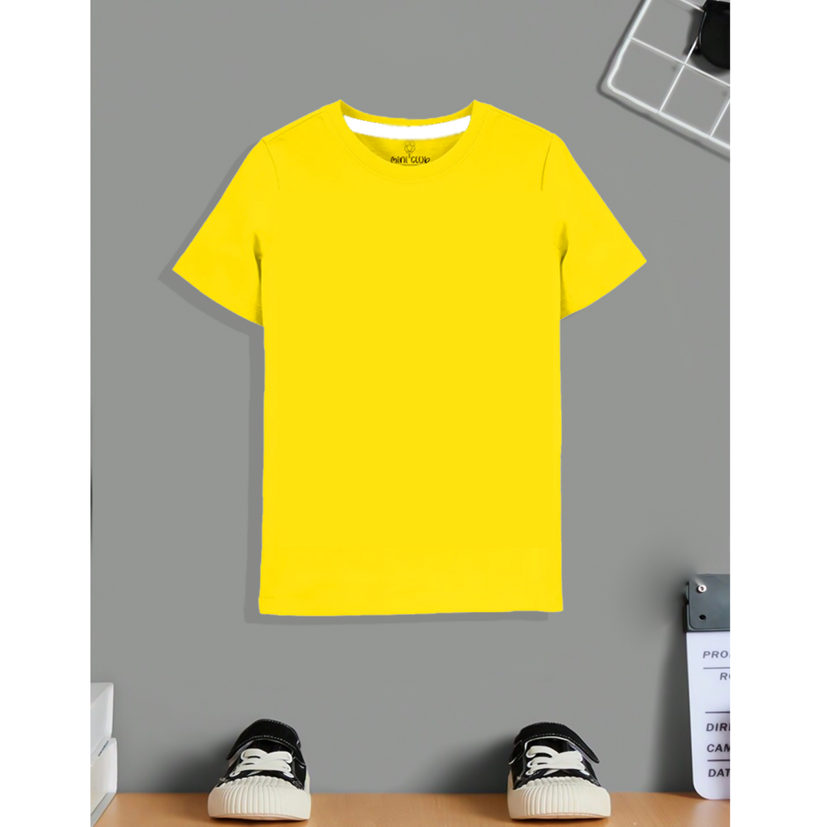 basic yellow kids t shirt