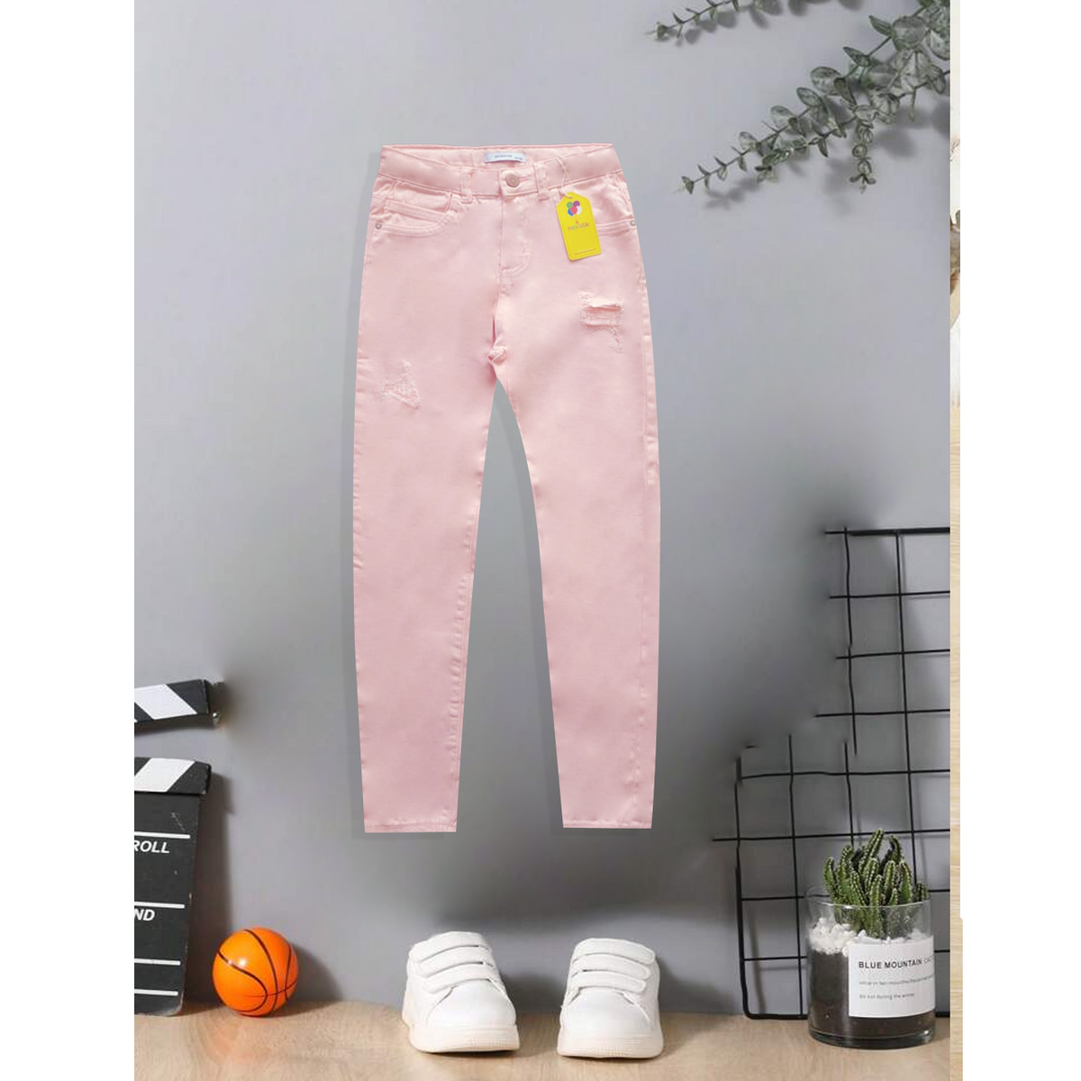 pink girls kids denim jeans
