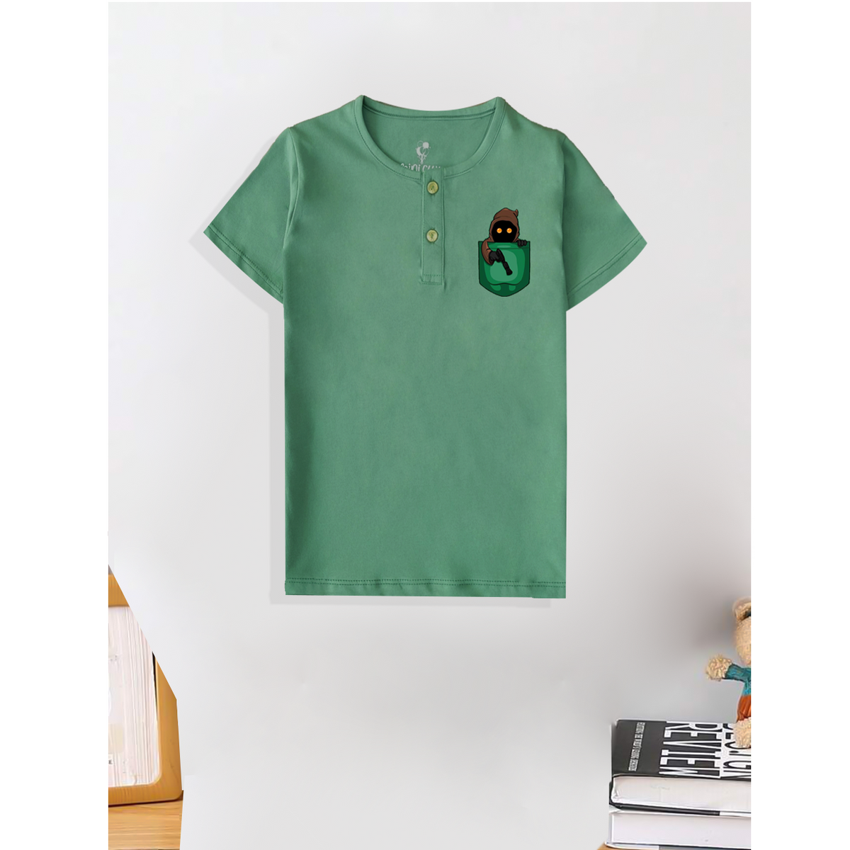 Henley Neck Jawa Pocket T-Shirt