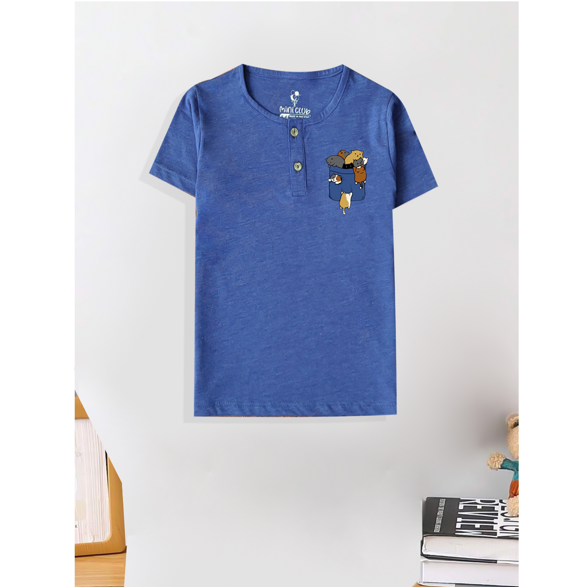 Henley Neck beer Pocket T-Shirt
