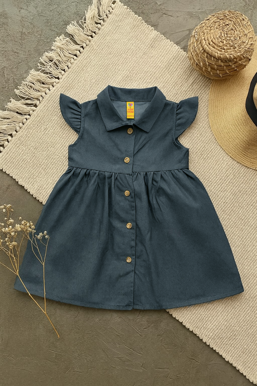Denim Charm Flutter Summer Dress