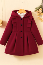 Lilac Mehroon Princess Winter Coat