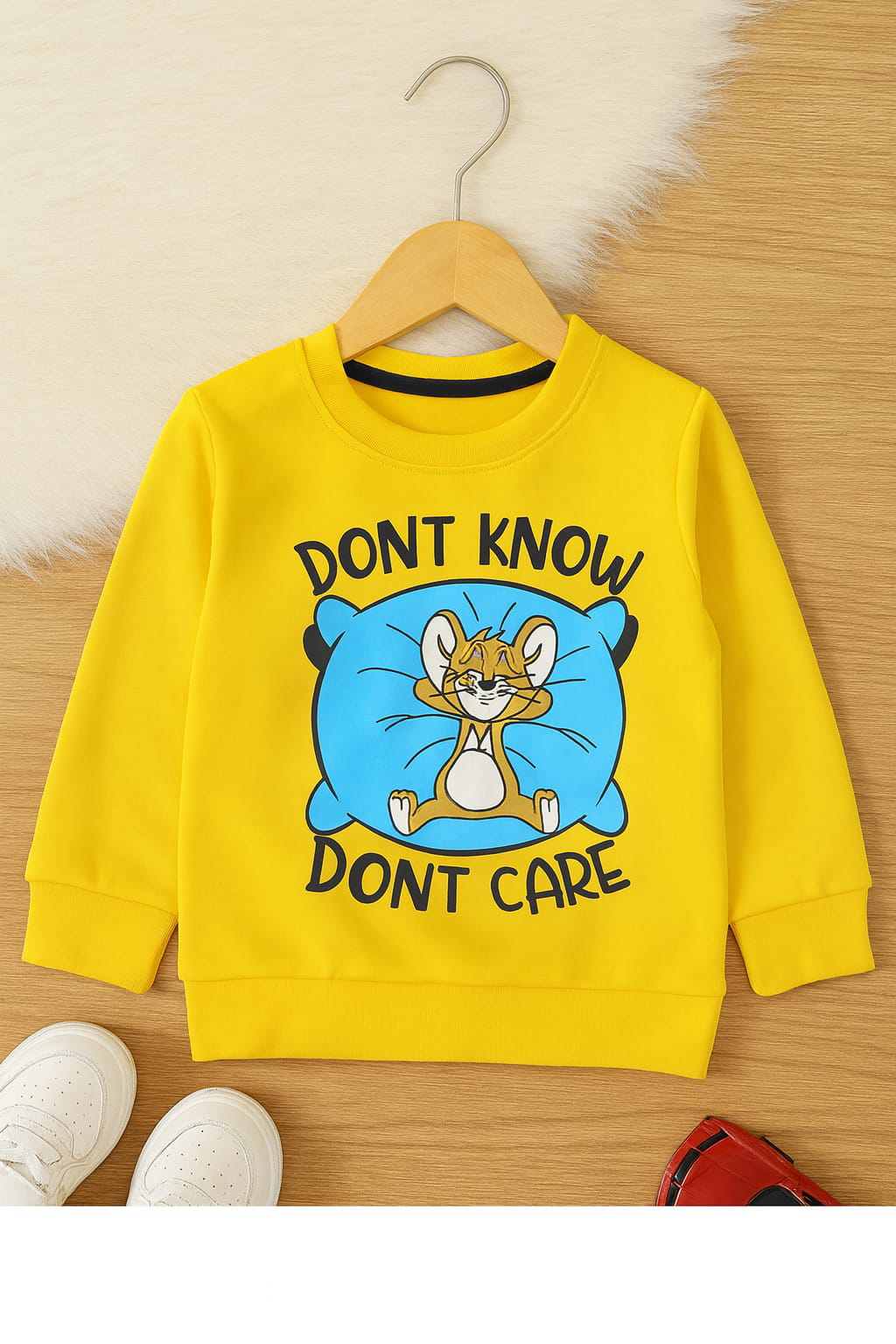 Dont care kids winter sweat shirt