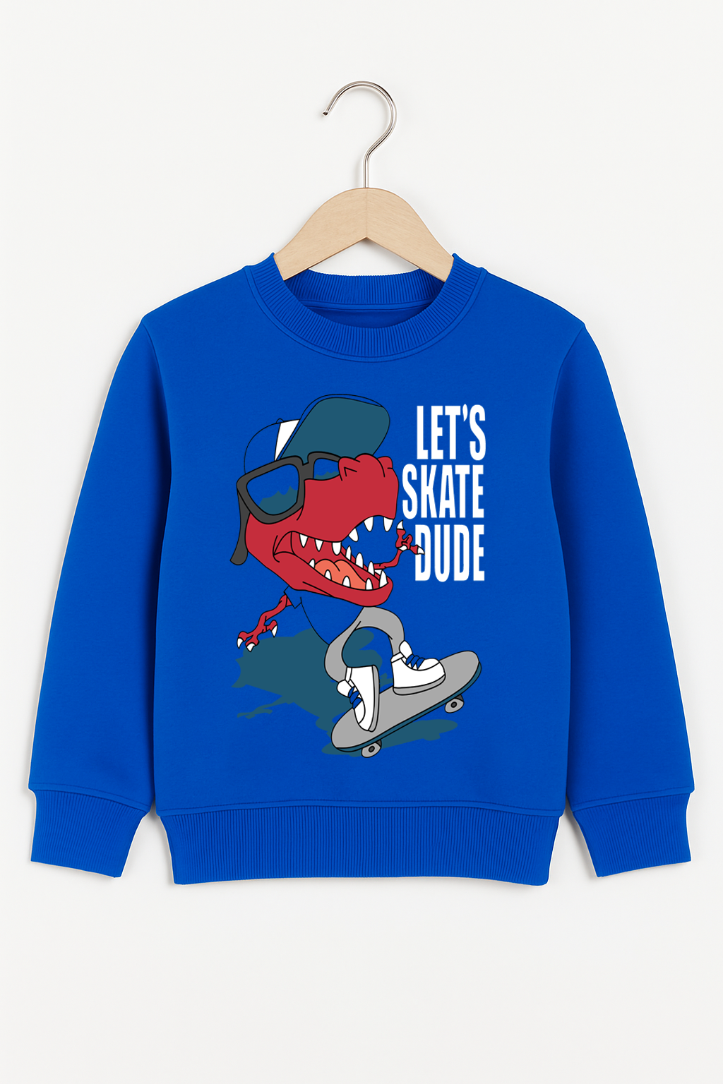 Lets skate dude kids winter sweat shirt